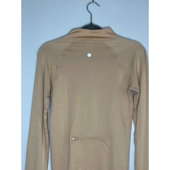 Lululemon For The Chill Of‎ It 1/2 Zip Top Ivory Peach Size 4 - Picture 6 of 10